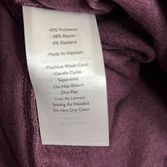 NWT EDDIE BAUER Women’s Sweatshirt Large Ultrasoft Crewneck Soft Stretch Purple - Picture 8 of 9